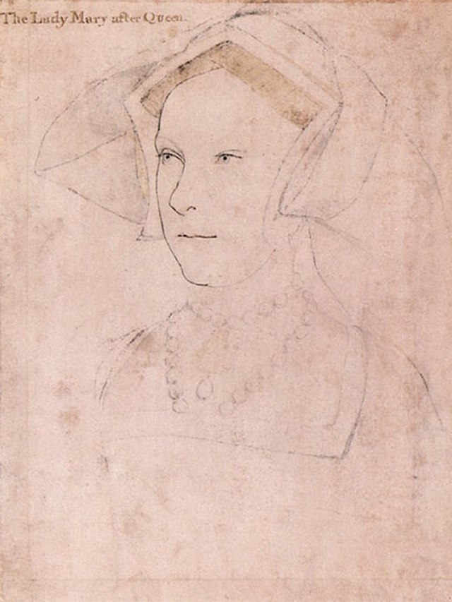 Lady Mary Holbein drawing