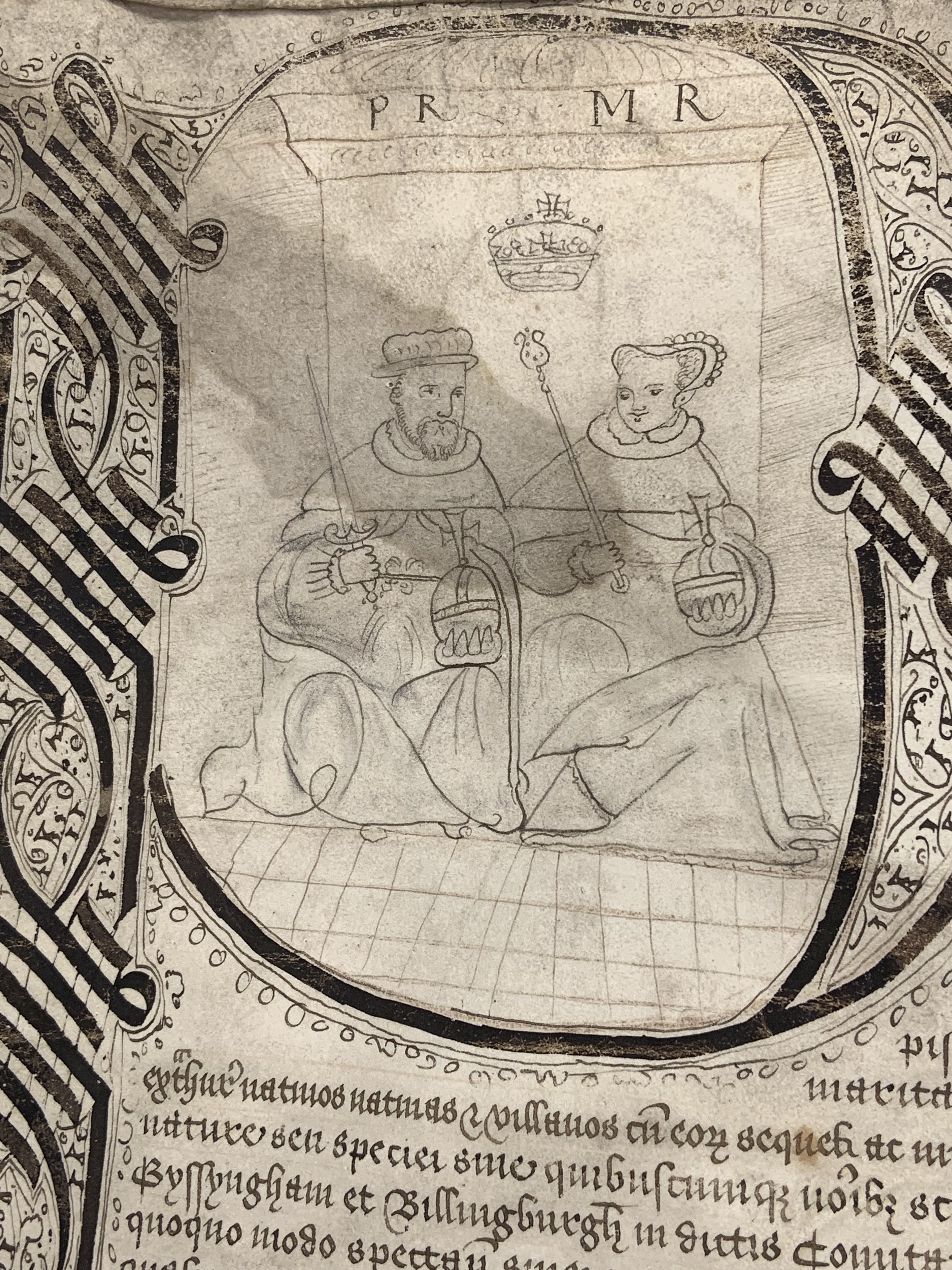 Grant depicting Queen Mary and King Philip