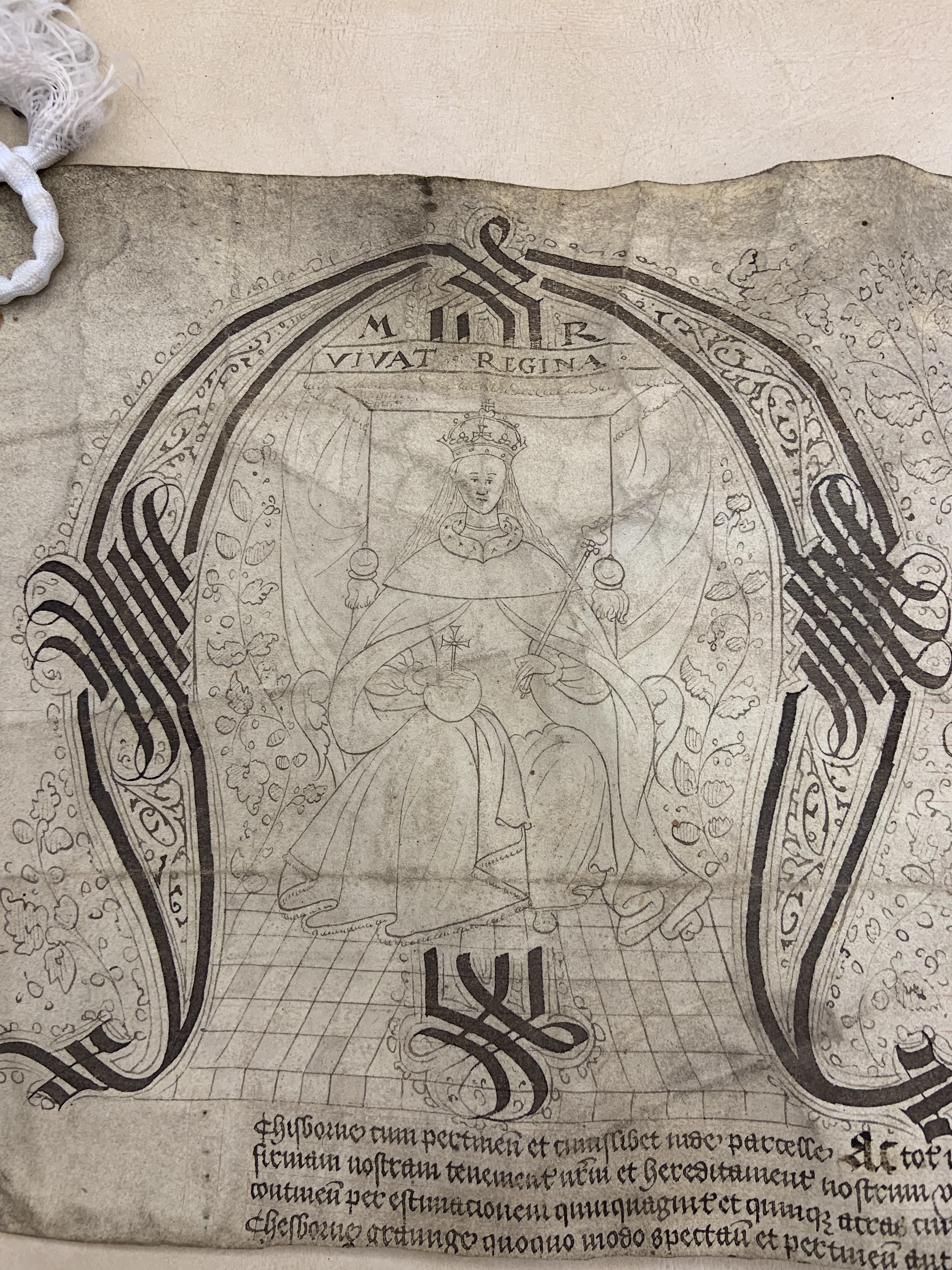 Letters patent with image of Mary I